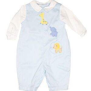 Petit Ami Blue and White Kids One Piece